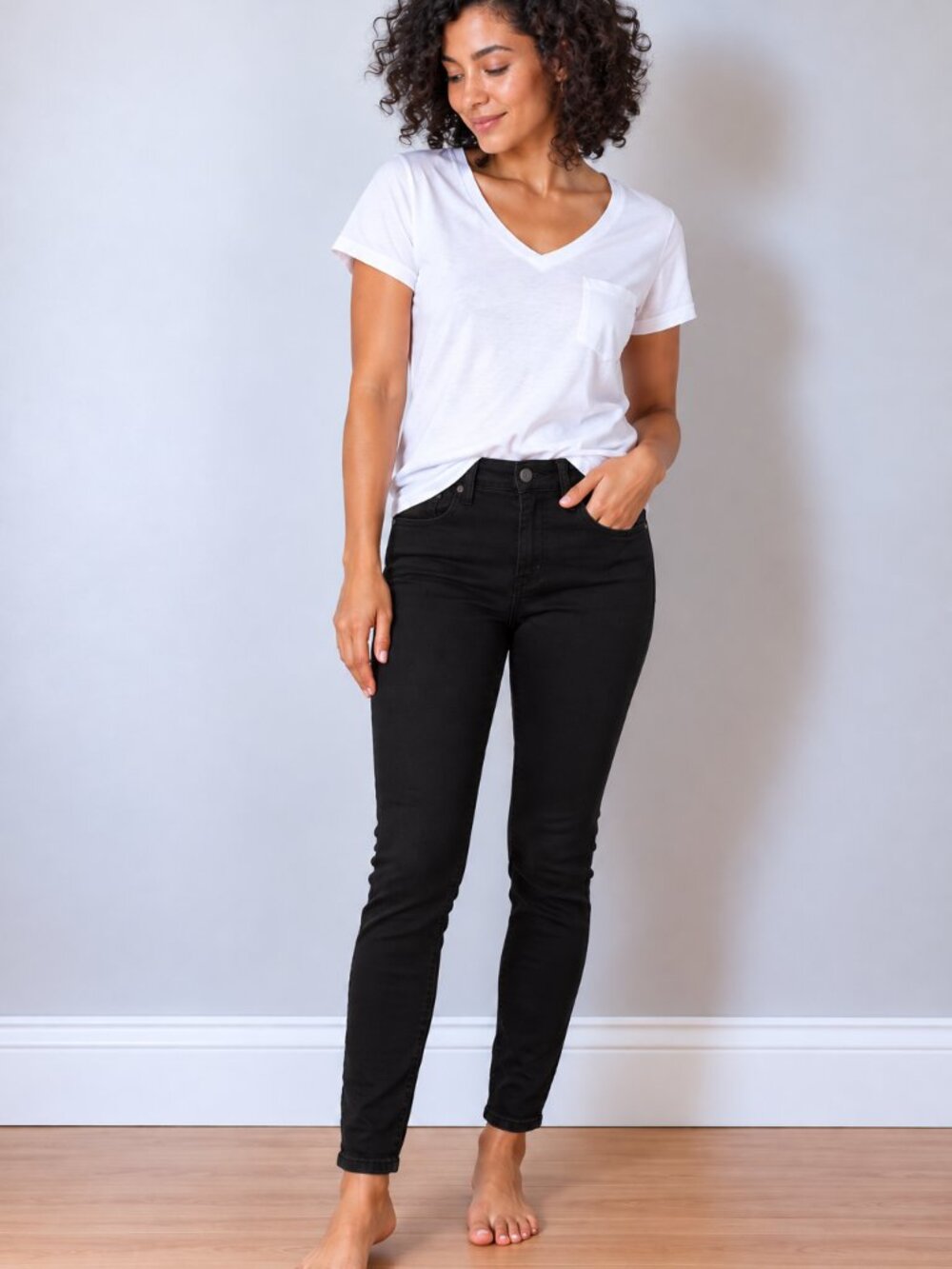 Levi's 311 Shaping Skinny Jeans Black Stretch Mid Rise 31x30